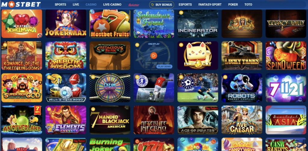 Mostbet Casino Games